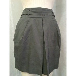 Club Monaco Women's Skirt Gray Belted Fully Lined Two Pocket Skirt Size 8